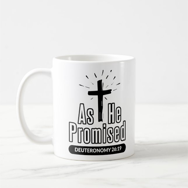 Mug Comme Il Promettait Le Verset De La Bible Minimali (Gauche)