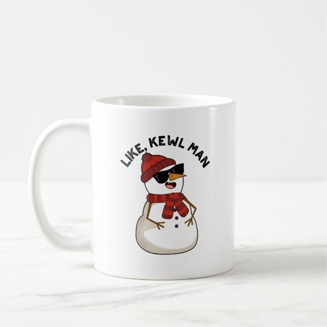 Mug Comme Kewl Man Drôle Cool Snowman Pun (Gauche)