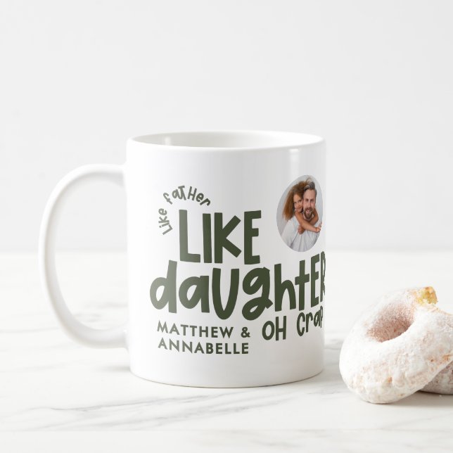 Mug Comme père comme fille drôle photo (Avec donut)