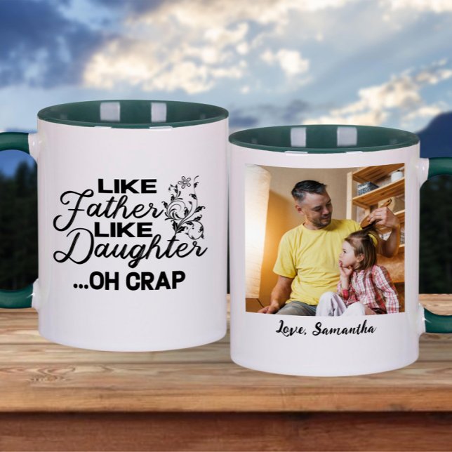 Mug Comme Père Comme Fille Oh Crap | Photo (Créateur téléchargé)