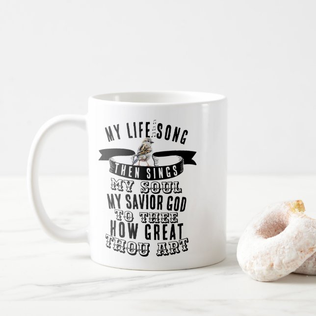 Mug Comme tu es grand chanteuse d'oiseaux (Avec donut)