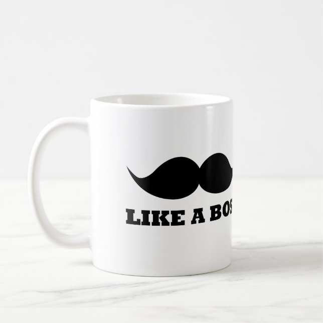 Mug COMME UN PATRON, conception de moustache (Gauche)