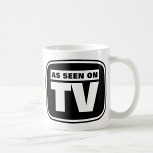 Mug Comme vu à la télévision - noir et blanc
