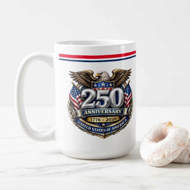 Mug commémoratif du 250e anniversaire des États-Un (Avec donut)