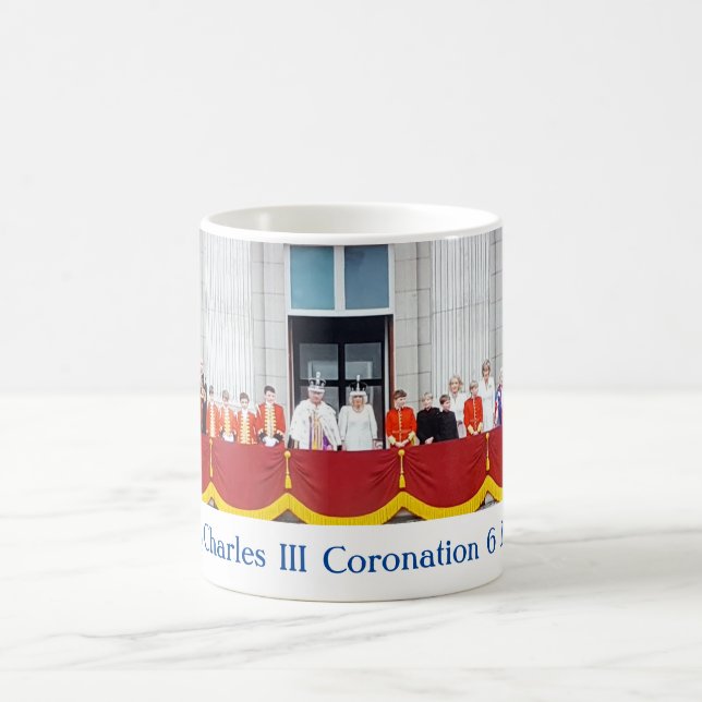 Mug commémoratif du couronnement du roi Charles II (Centre)