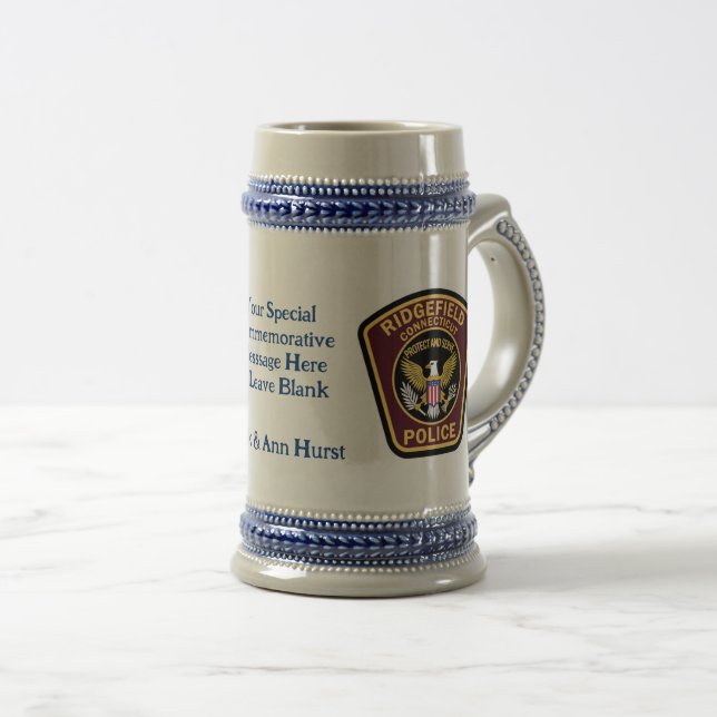 Mug commémoratif nom date souvenir (Devant droit)