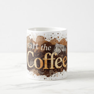 Mug commencer la journée avec du café
