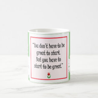 Mug Commencez à faire de grandes choses - Motivationne