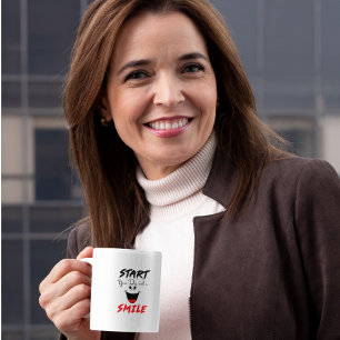Mug Commencez Votre Journée Avec Un Sourire