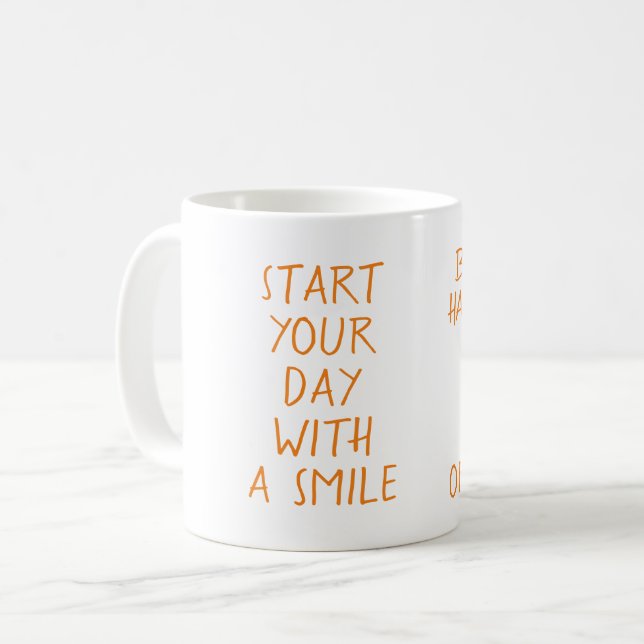 Mug Commencez votre journée avec un sourire (Devant gauche)