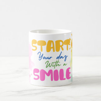 Mug Commencez Votre Journée avec un Sourire – Mignon 