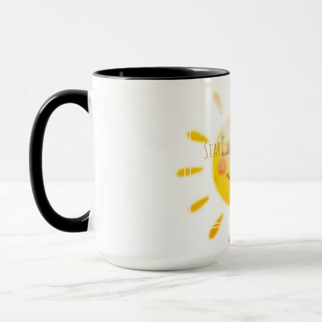 Mug Commencez votre matinée avec un sourire (Gauche)