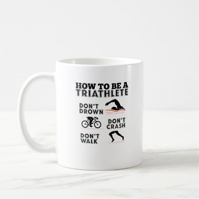 Mug Comment être un triathlon de Triathlete (Gauche)