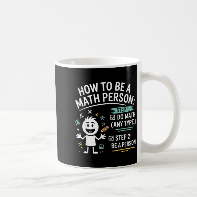 Mug Comment être une personne mathématique Professeur  (Droite)