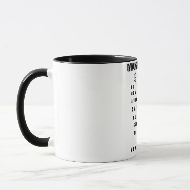 Mug Comment faire de l'argent conseils (Gauche)