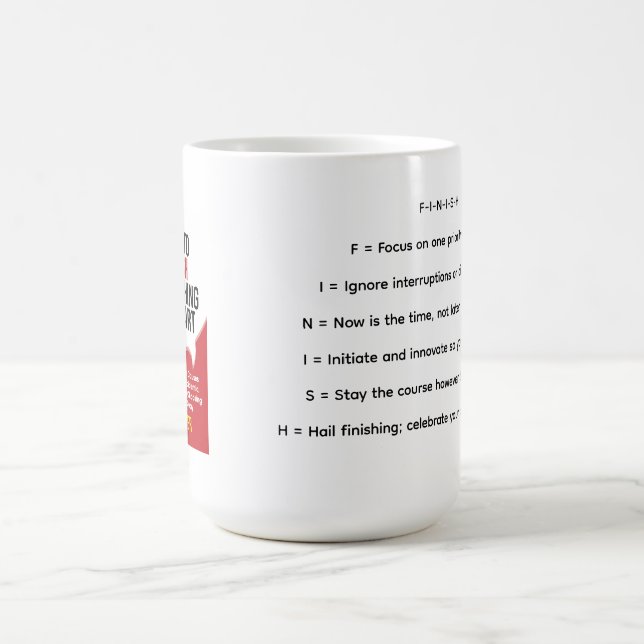Mug "Comment finir tout ce que vous commencez" (Centre)