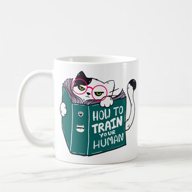 Mug Comment former votre chat drôle humain avec lunett (Gauche)