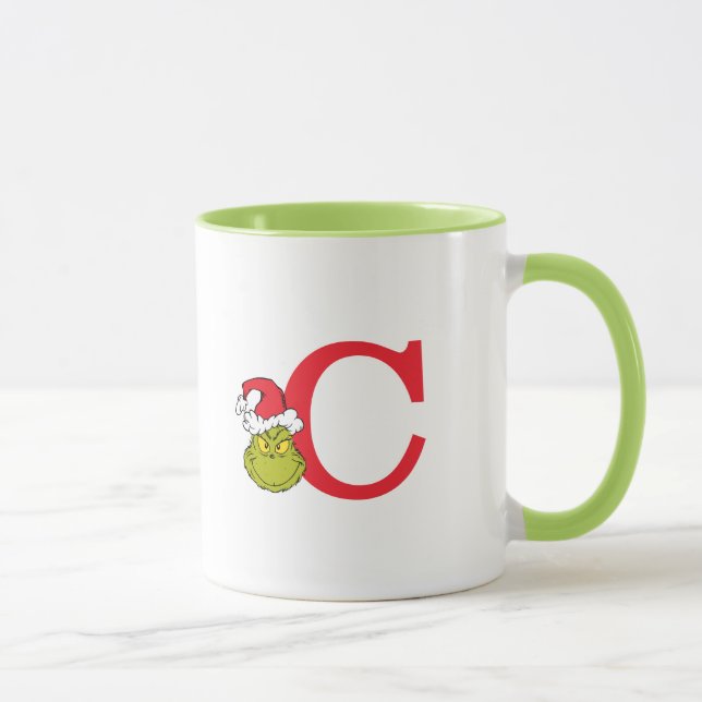 Mug Comment Grinch Stol Christmas | Monogramme C (Droite)