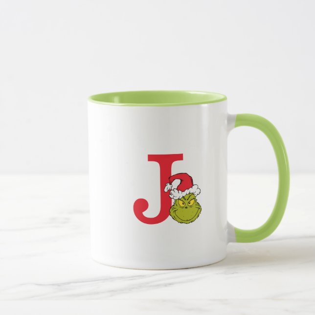 Mug Comment Grinch Stol Christmas | Monogramme J (Droite)