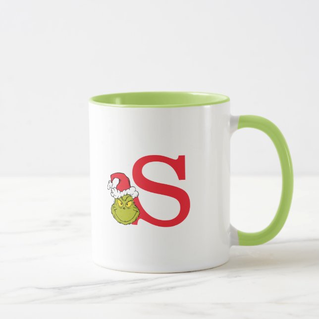 Mug Comment Grinch Stol Christmas | Monogramme S (Droite)