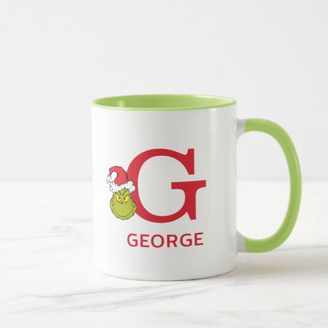 Mug Comment Grinch Stol Christmas | Nom et monogramme  (Droite)