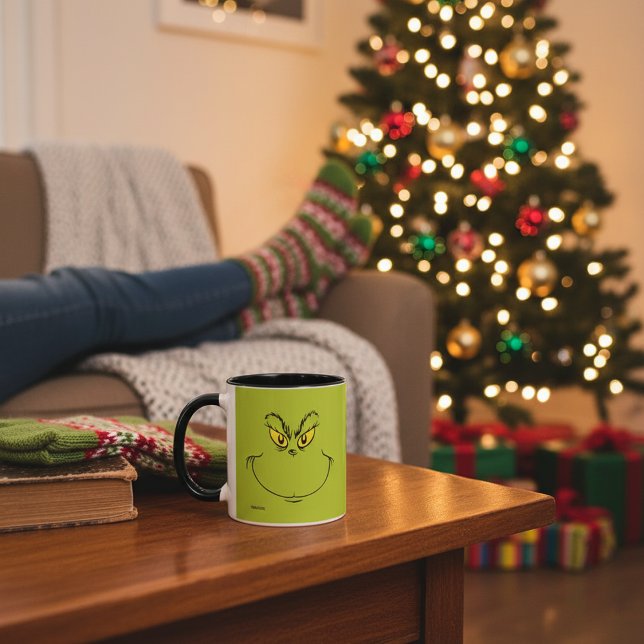 Mug Comment Grinch Stole Visage de Noël (Créateur téléchargé)