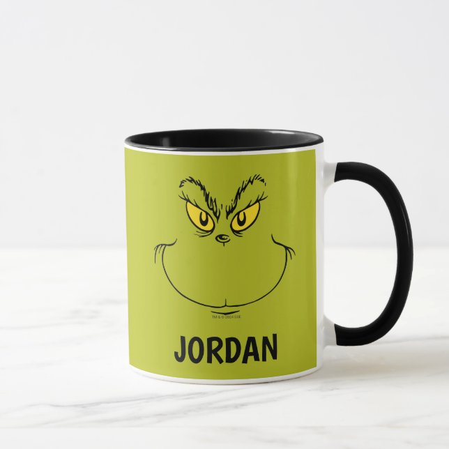 Mug Comment Grinch Stole Visage de Noël - Personnalisé (Droite)