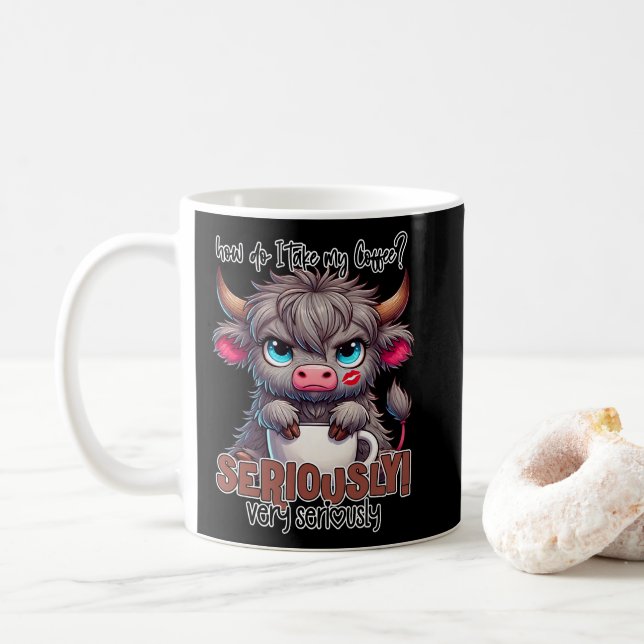 Mug Comment je prends mon café ? Sérieusement Très sér (Avec donut)