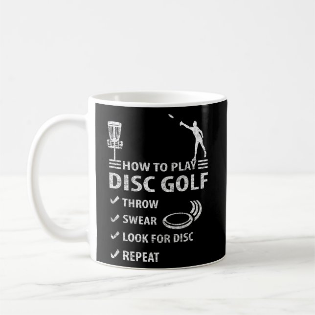 Mug Comment jouer Disc Golf Frisbee Funny Swear Disc A (Gauche)