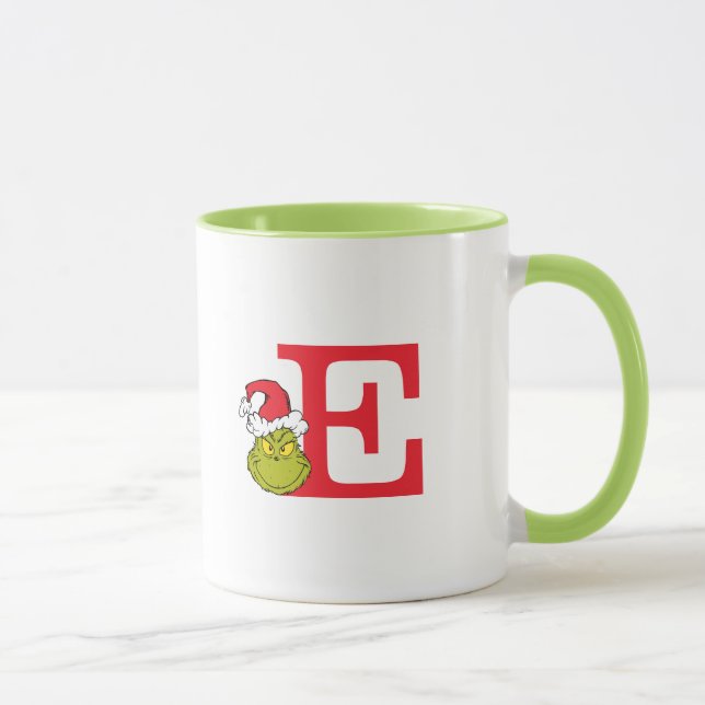Mug Comment le Grinch a volé Noël | Monogram E (Droite)
