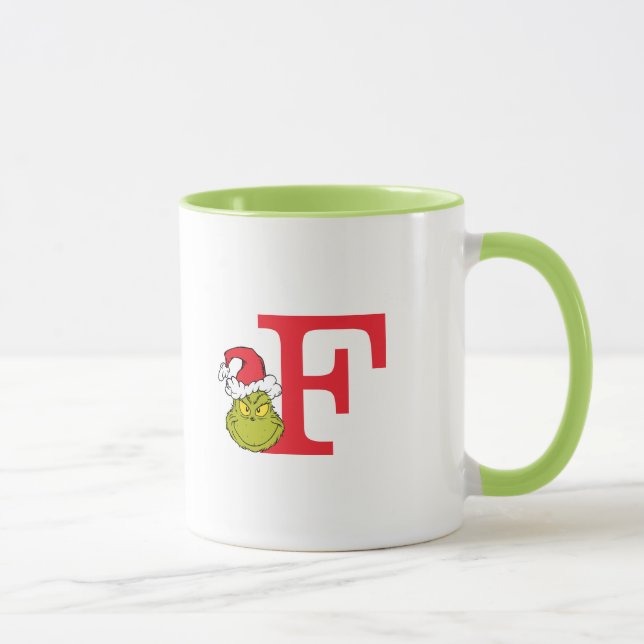 Mug Comment le Grinch a volé Noël | Monogram F (Droite)