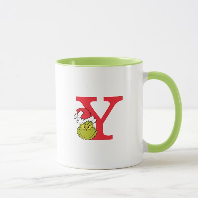 Mug Comment le Grinch a volé Noël | Monogram Y (Droite)