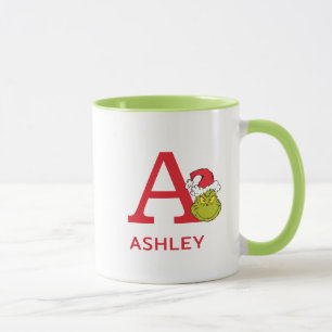 Mug Comment le Grinch a volé Noël   Nom & Monogramme A