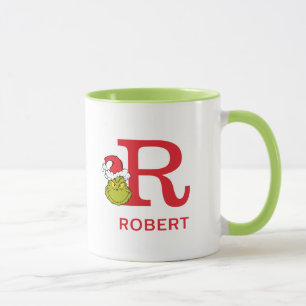 Mug Comment le Grinch a volé Noël   Nom & monogramme R