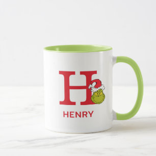 Mug Comment le pouce a volé Noël   Nom et monogramme H