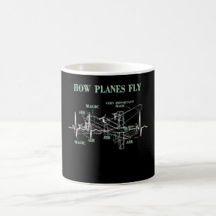 Mug Comment les avions volent amusants cadeaux de pilo