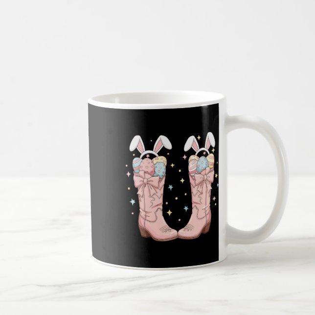 Mug Comment Pâques Ouest Bunny de Pâques Bottes de Cow (Droite)