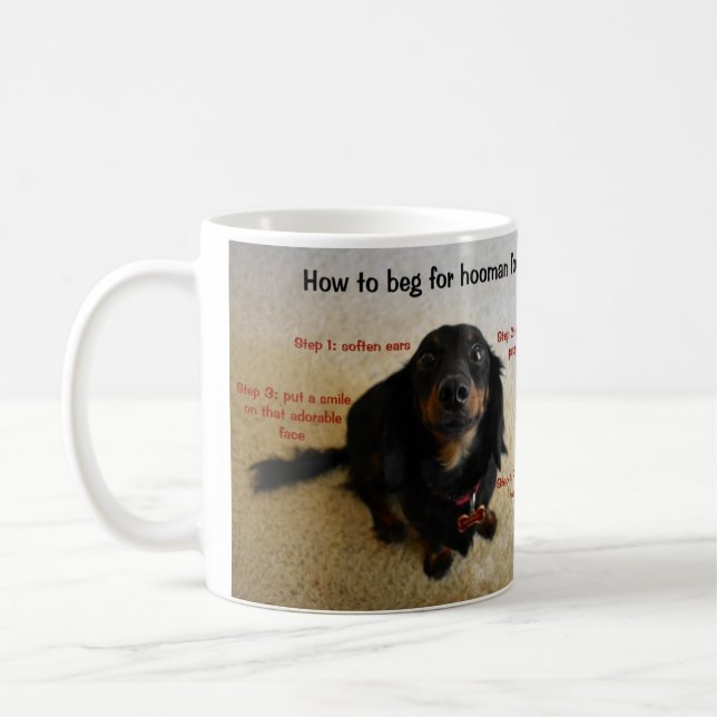 Mug Comment prier le chien drôle (Gauche)