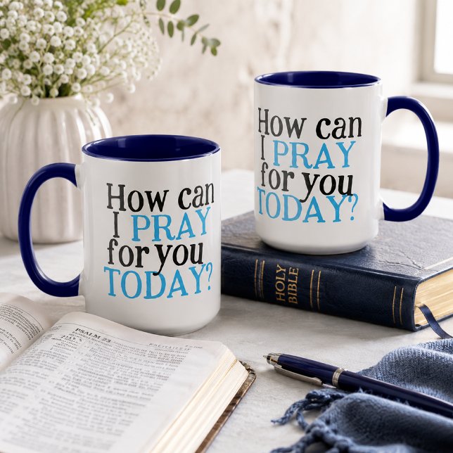 Mug Comment puis-je prier pour vous aujourd'hui | Cade (How can I pray for you Today | Christian Gift Mug)