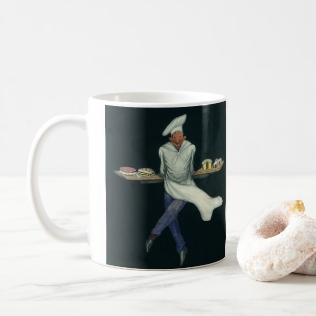Mug Commerce alimentaire vintage, boulanger avec desse (Avec donut)