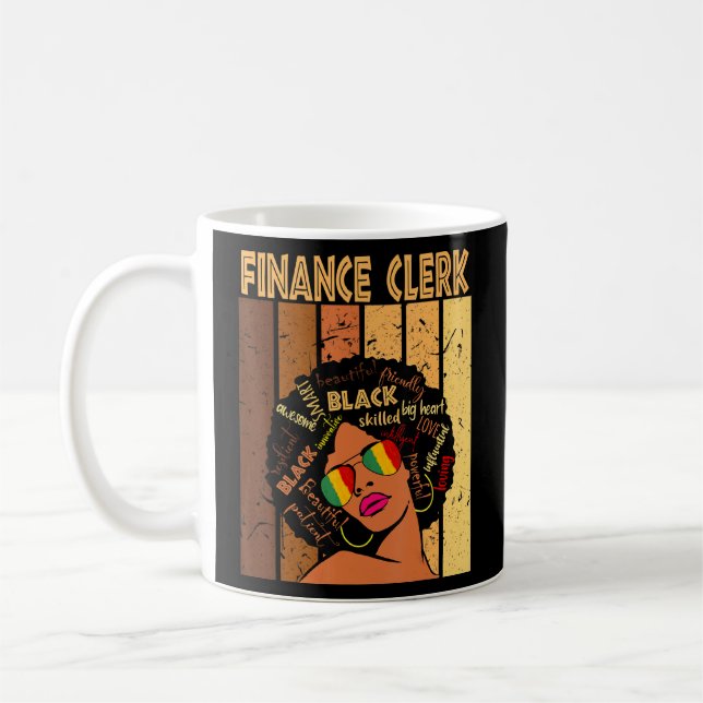 Mug Commis aux finances Afro-Afro-American Black Histo (Gauche)
