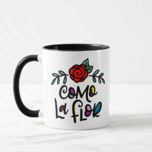 Mug Como La Flor, Illustration Rose