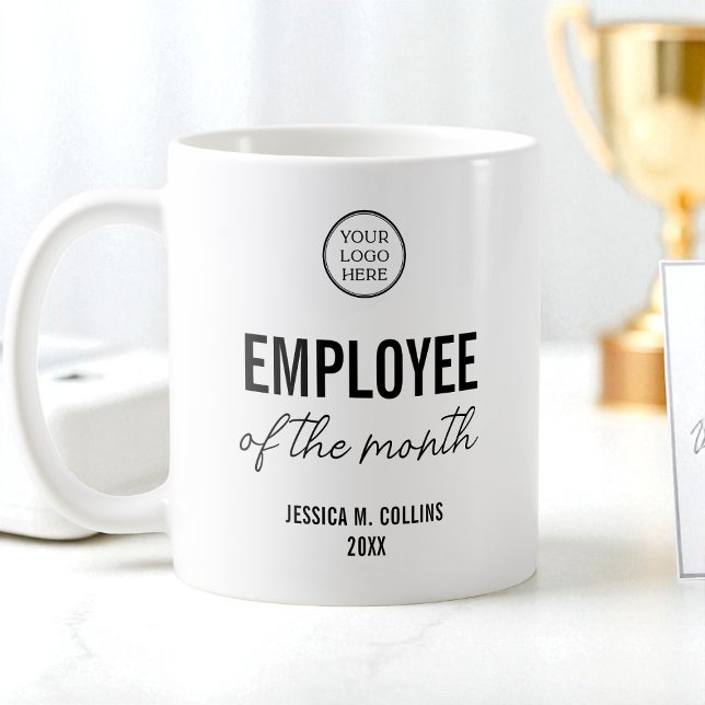 Mug Company Logo Business Employee Of the Month Award (Company Logo Business Employee Of the Month Award Coffee Mug)