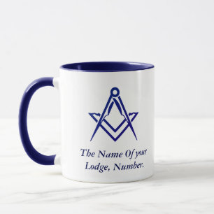 Mug Compas Maçonnique Franc-Maçon Bleu