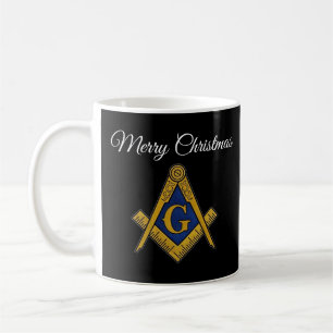 Mug Compas Maçonnique Noir de Noël Franc-Maçon
