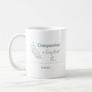 Mug Compassion Personnalisée dans Chaque Cœur Botaniqu