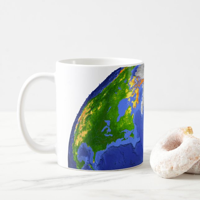 Mug Complétez La Terre Avec Des Données Topographiques (Avec donut)
