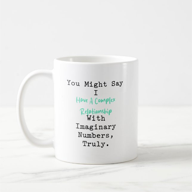 Mug Complex Relationship Imaginary Numbers Math (Gauche)