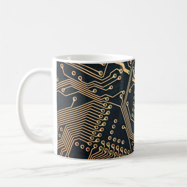 Mug Composants électroniques, gros plan de la carte in (Gauche)
