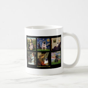 Mug Composite de pug d'art célèbre #1